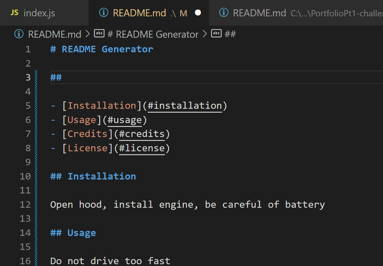 Readme Generator